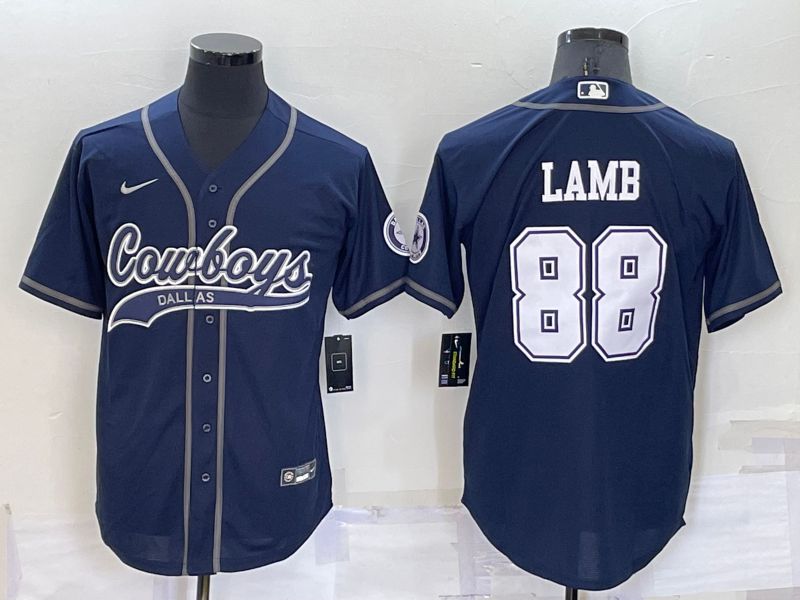 Men Dallas Cowboys 88 Lamb Blue Nike Co branded Jersey